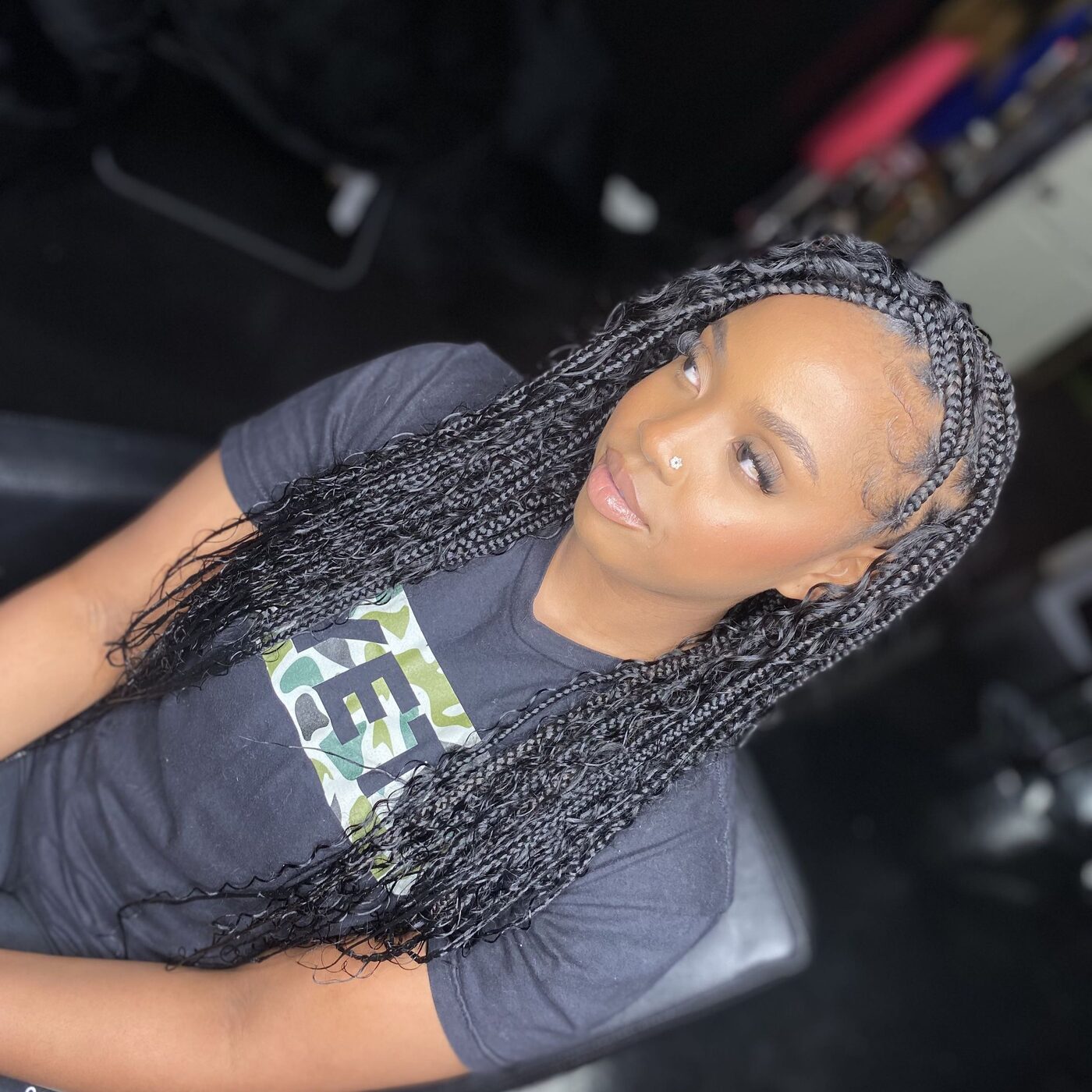 Lemonade side-swept braids